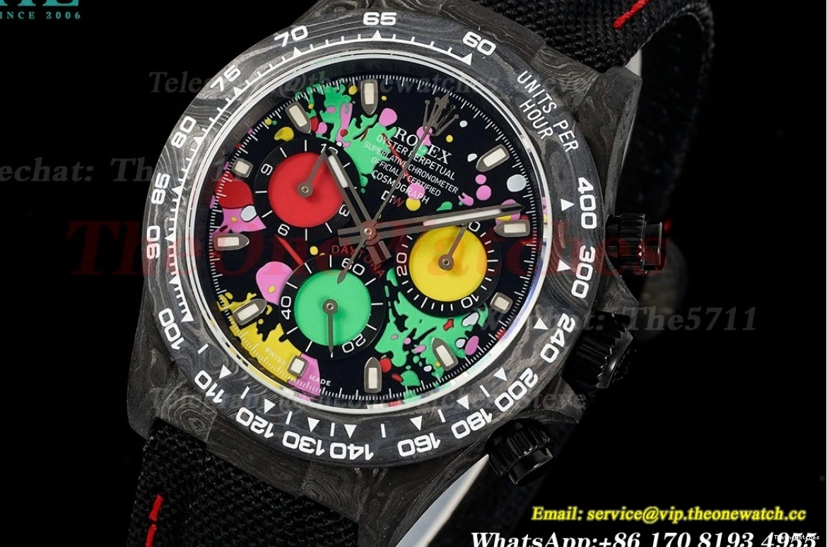 NY Carbon Colorful Dial DD4130 Daytona O 40mm N6F Diw 0130